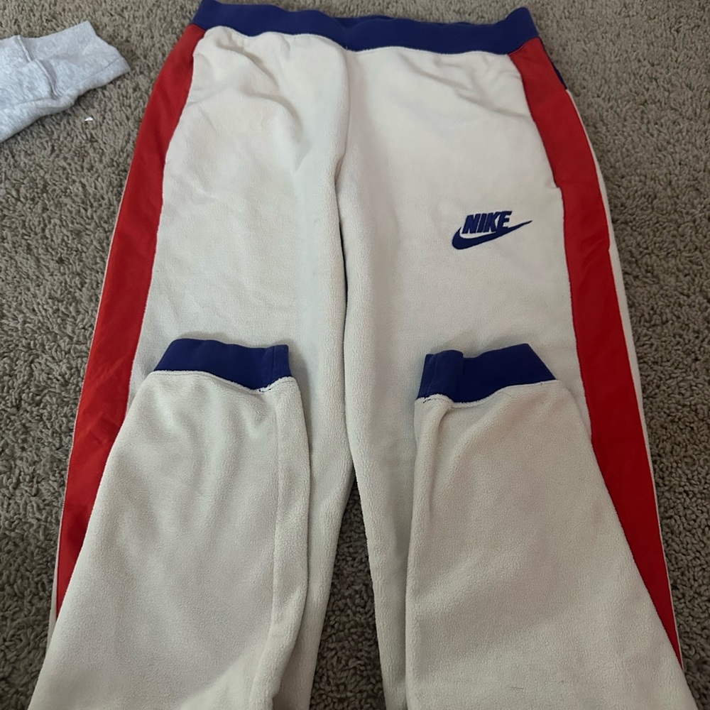 Nike Red and Blue Sweatpants Athletic Comfort